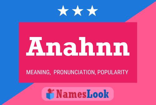 Anahnn Name Poster