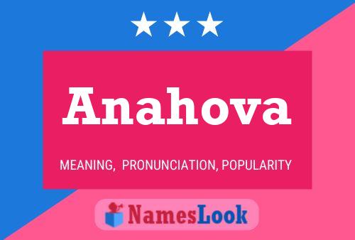 Anahova Name Poster