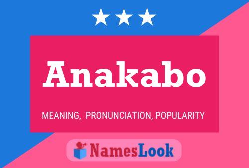 Anakabo Name Poster