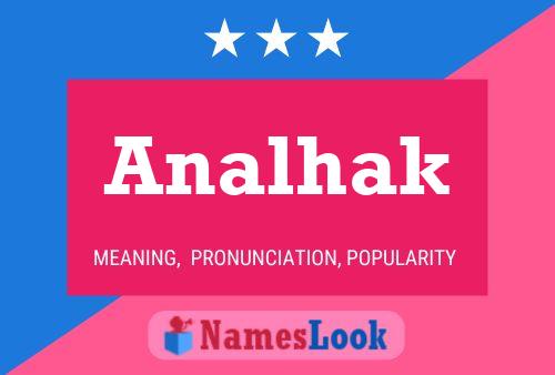 Analhak Name Poster