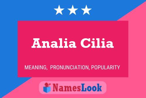 Analia Cilia Name Poster