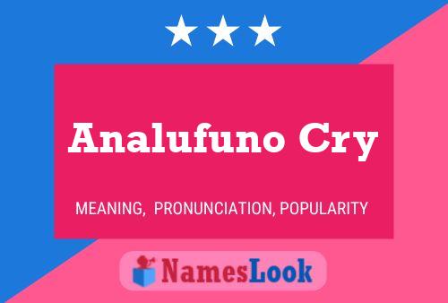 Analufuno Cry Name Poster