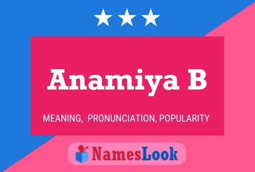 Anamiya B Name Poster