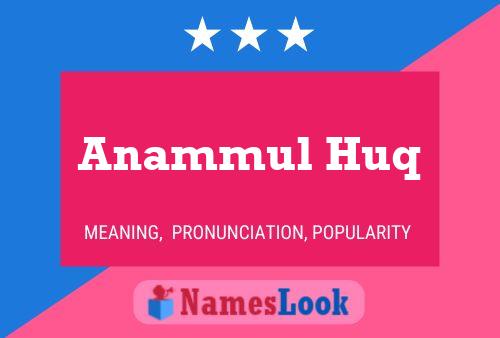 Anammul Huq Name Poster