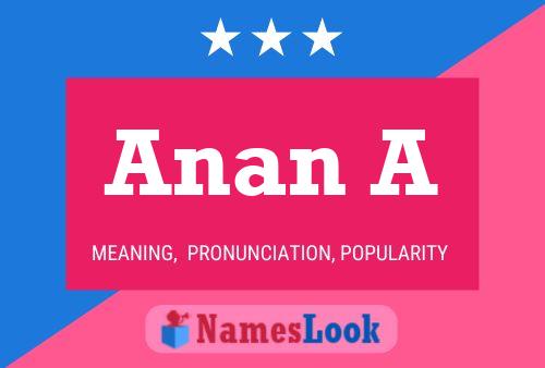 Anan A Name Poster