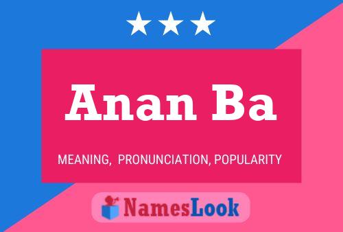 Anan Ba Name Poster