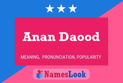 Anan Daood Name Poster