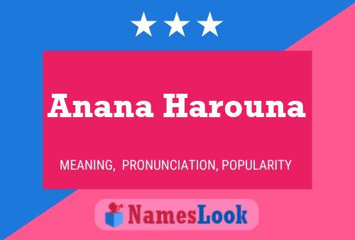 Anana Harouna Name Poster