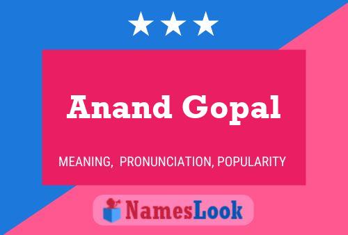 Anand Gopal Name Poster