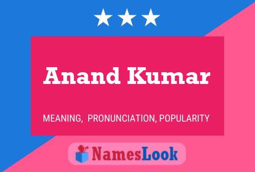 Anand Kumar Name Poster