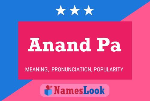 Anand Pa Name Poster