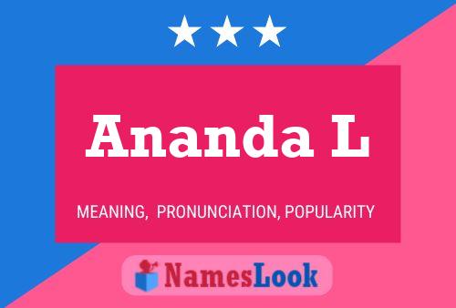 Ananda L Name Poster