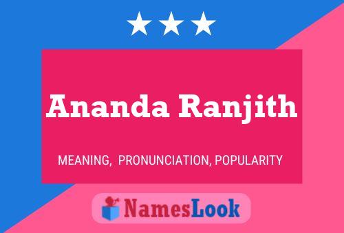 Ananda Ranjith Name Poster