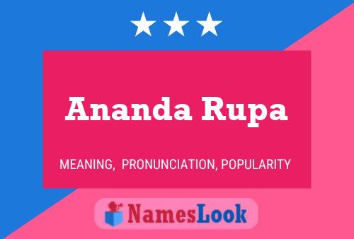 Ananda Rupa Name Poster