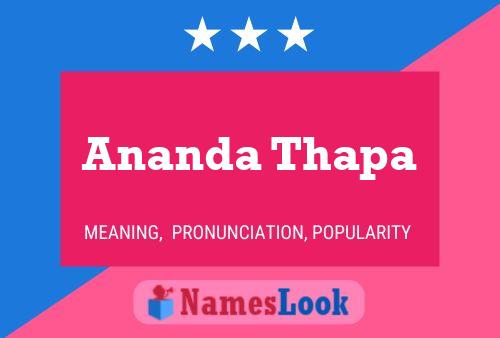 Ananda Thapa Name Poster