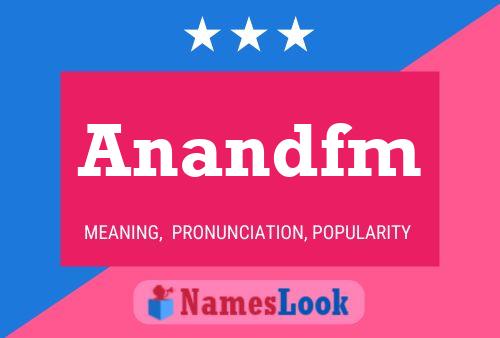 Anandfm Name Poster