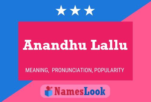 Anandhu Lallu Name Poster