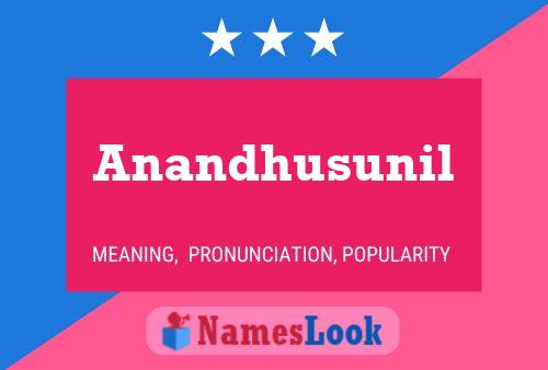 Anandhusunil Name Poster