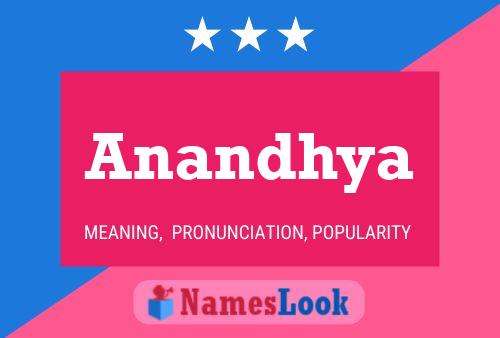 Anandhya Name Poster