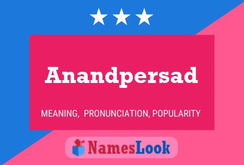 Anandpersad Name Poster