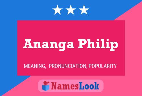 Ananga Philip Name Poster