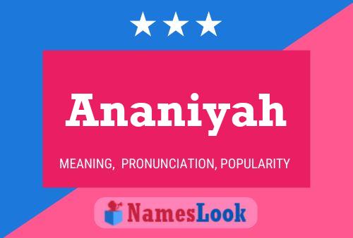 Ananiyah Name Poster