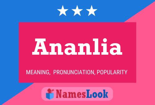 Ananlia Name Poster