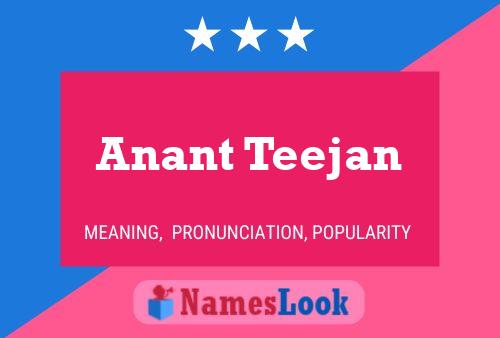 Anant Teejan Name Poster