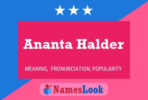 Ananta Halder Name Poster