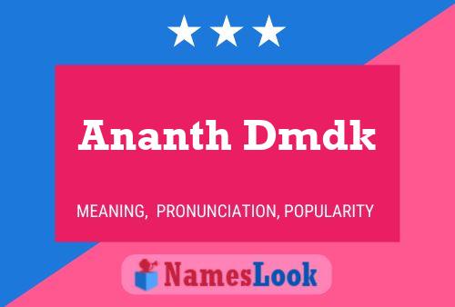 Ananth Dmdk Name Poster