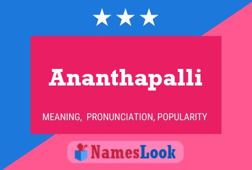 Ananthapalli Name Poster