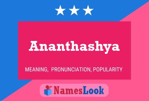 Ananthashya Name Poster