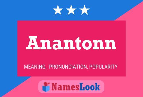 Anantonn Name Poster