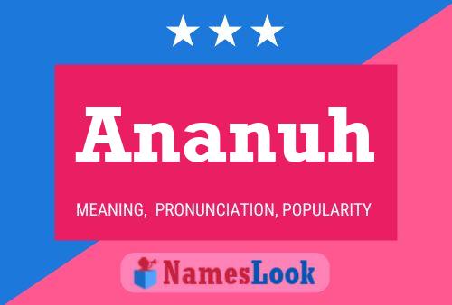 Ananuh Name Poster