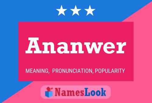 Ananwer Name Poster