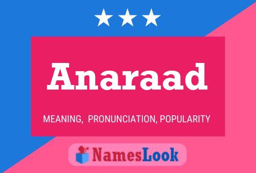 Anaraad Name Poster