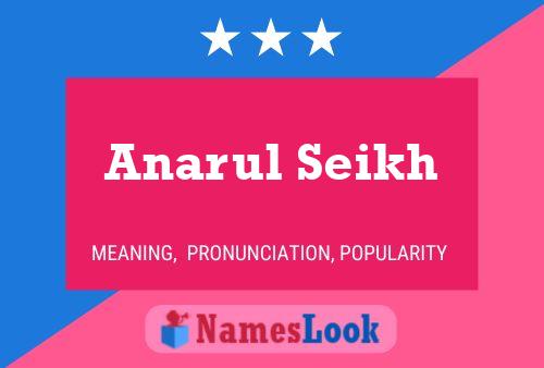 Anarul Seikh Name Poster