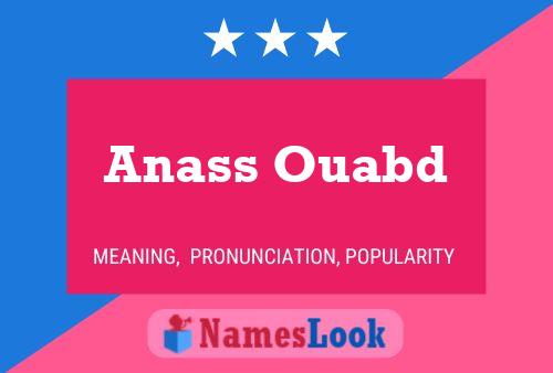 Anass Ouabd Name Poster