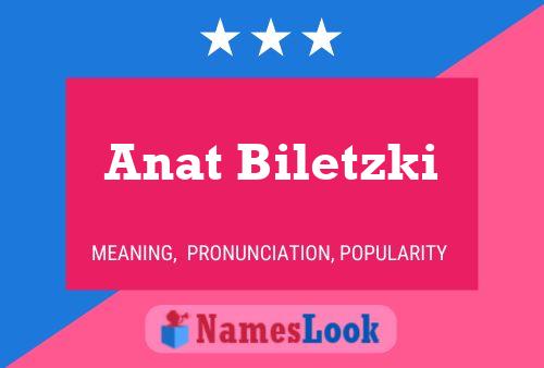 Anat Biletzki Name Poster