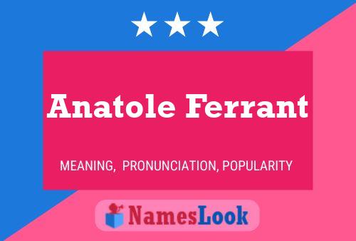 Anatole Ferrant Name Poster