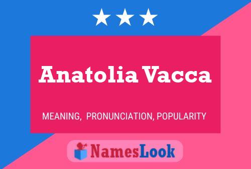 Anatolia Vacca Name Poster