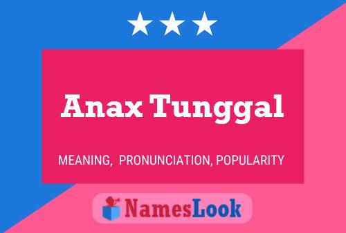 Anax Tunggal Name Poster