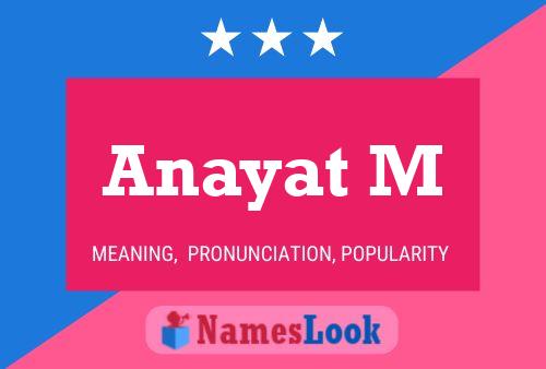 Anayat M Name Poster