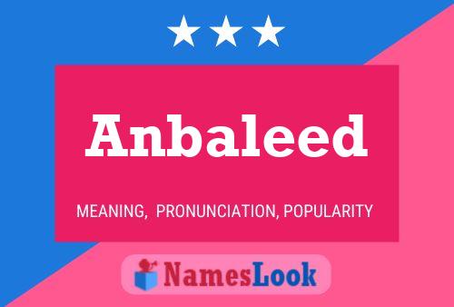 Anbaleed Name Poster