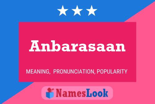 Anbarasaan Name Poster