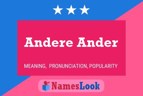 Andere Ander Name Poster