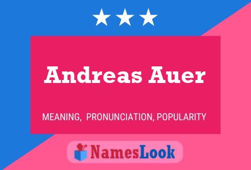 Andreas Auer Name Poster