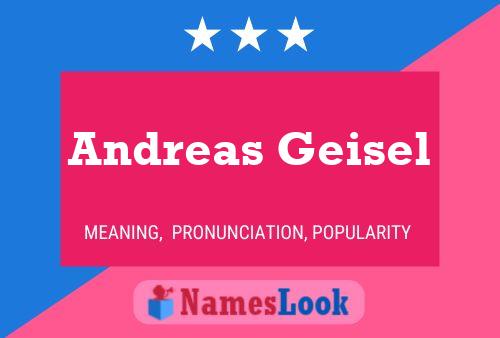 Andreas Geisel Name Poster