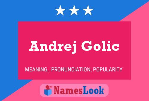 Andrej Golic Name Poster