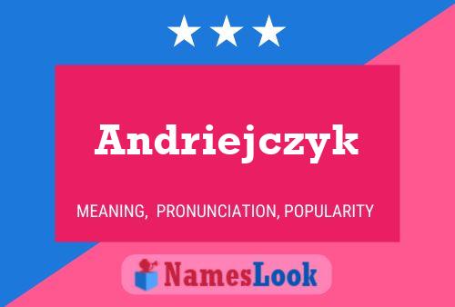 Andriejczyk Name Poster